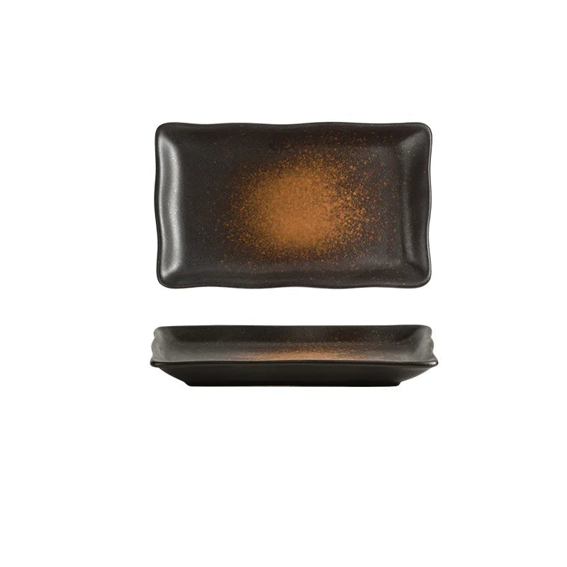 Assiette Barbecue Japonaise Noire & Jaune