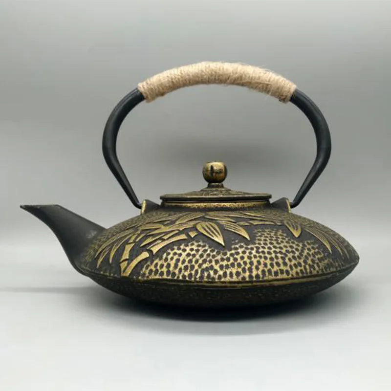Théière japonaise traditionnelle noire bronze