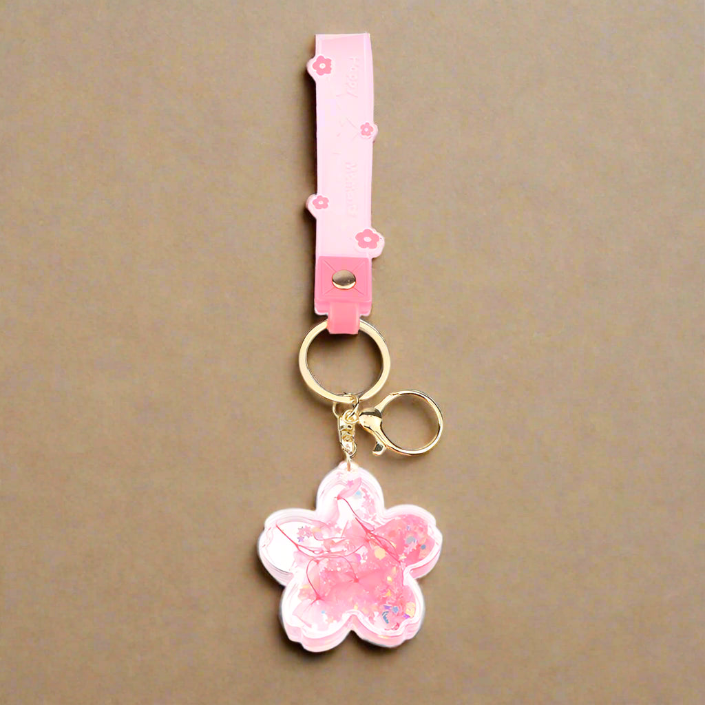 Porte-clef Japonais Acrylique Sakura Rose