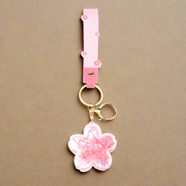 Porte-clef Japonais Acrylique Sakura Rose