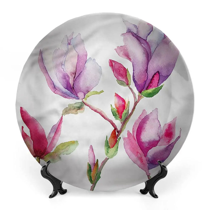 Assiette decorative japonaise fleurs