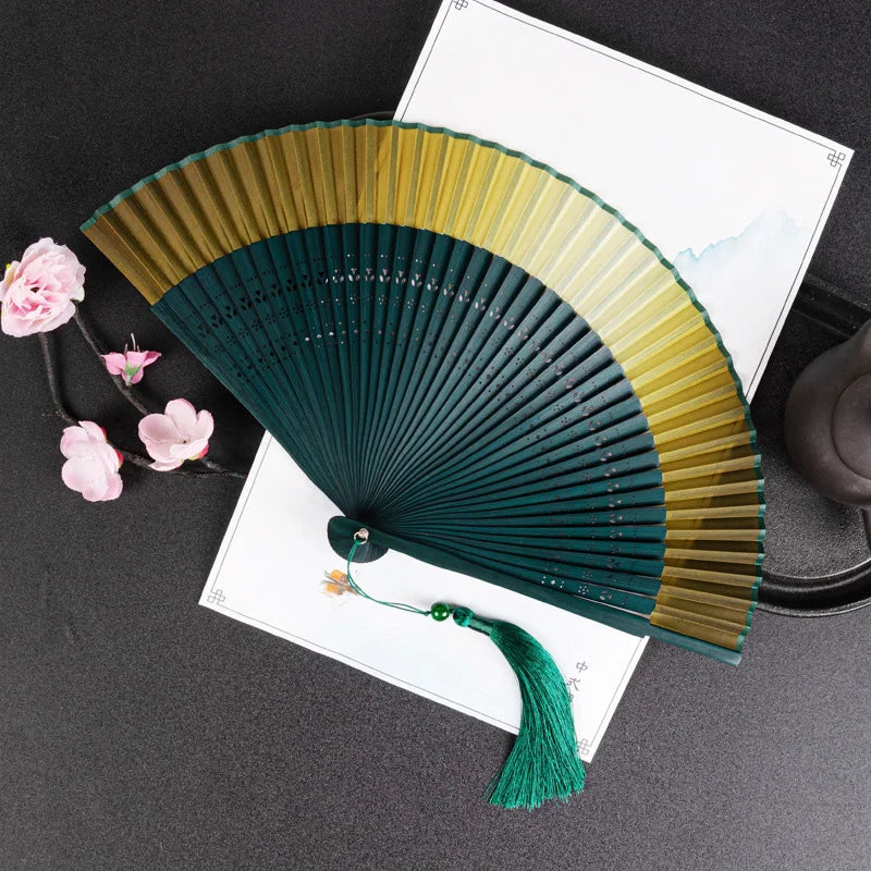 Eventail Japonais Bicolore Détaillé