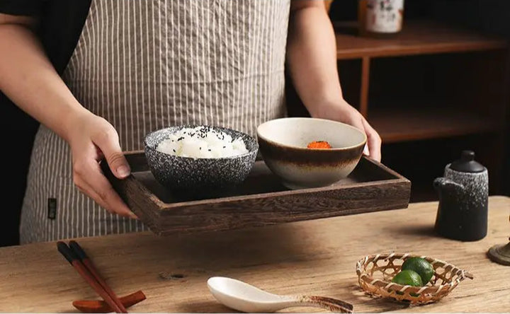 Bol Japonais en Grès sur plateau