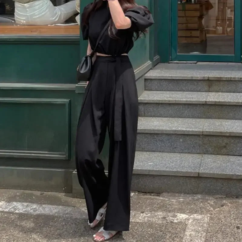 Pantalon Japonais Minimaliste Noir