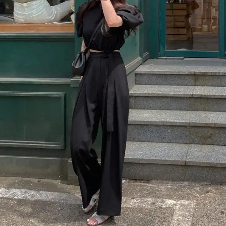 Pantalon Japonais Minimaliste Noir