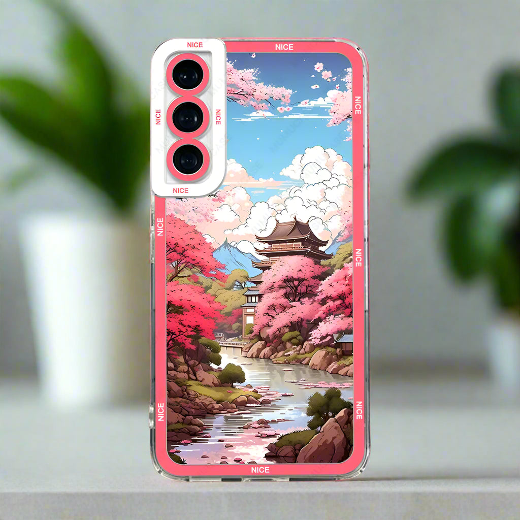 Coque Motif Japonais Rose