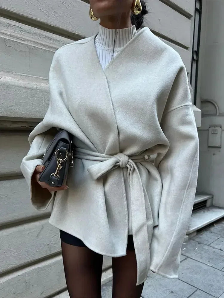 Veste Kimono Femme Tendance beige