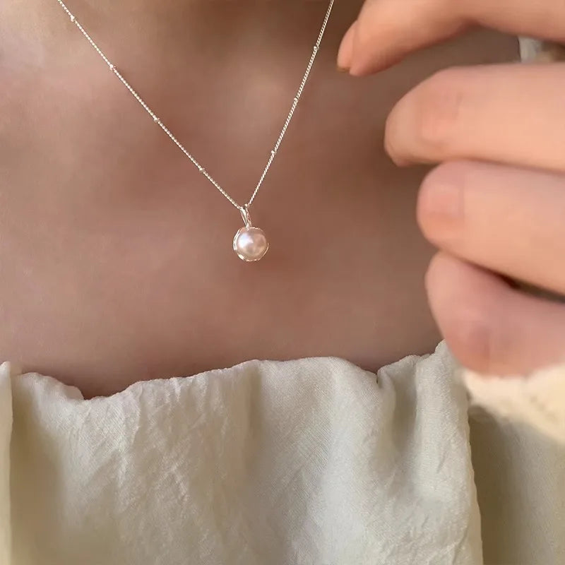 Collier japonais pendentif perle