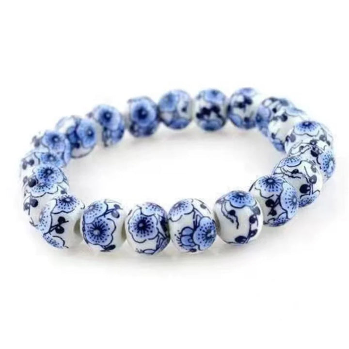 Bracelet Japonais Perles Céramique à fleur