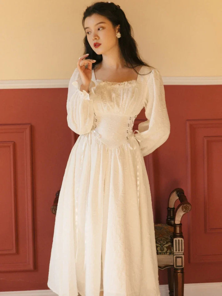 Petite Robe Japonaise Classique Blanche crémeuse