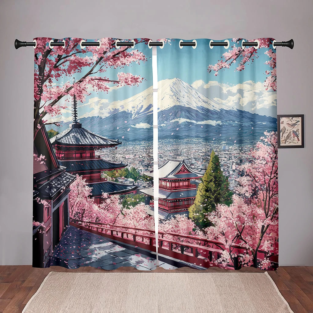 Rideau Japonais Romantique paysage