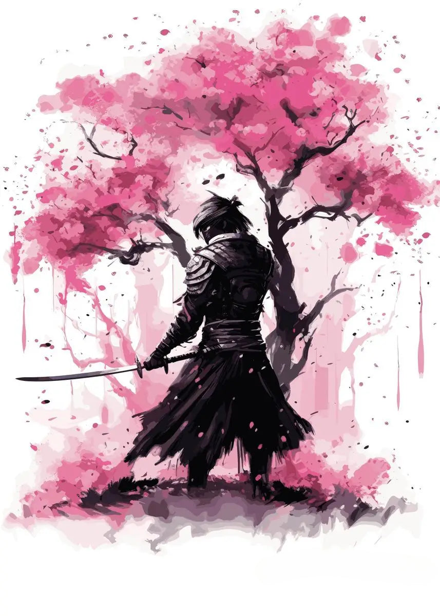 Affiche Japonaise Guerrier Samourai