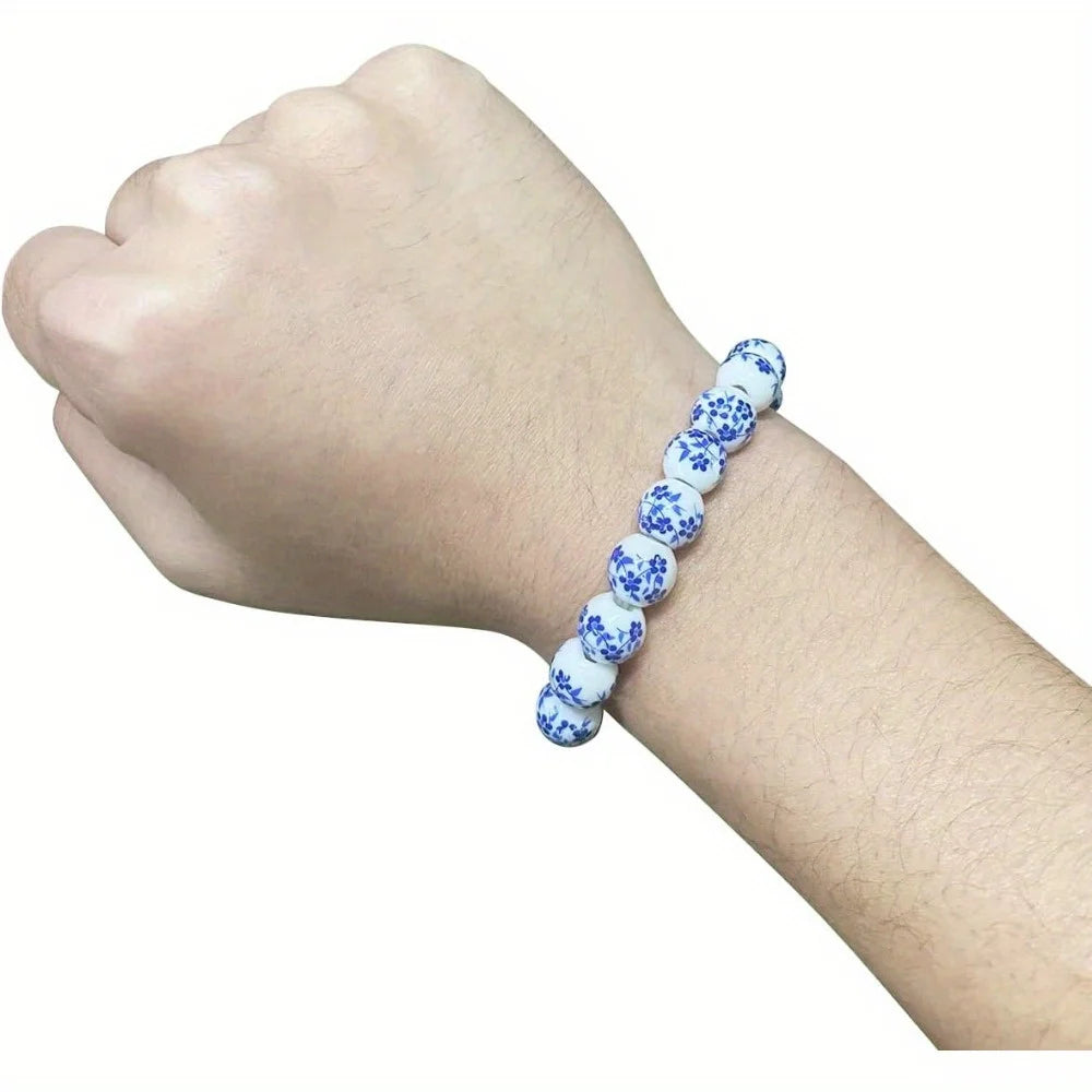 Bracelet Japonais Perles Céramique à fleur
