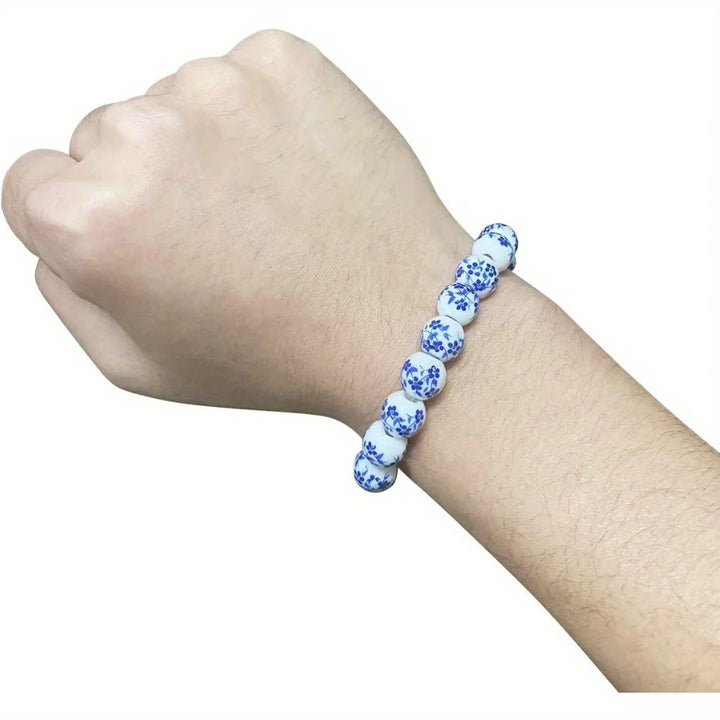 Bracelet Japonais Perles Céramique à fleur