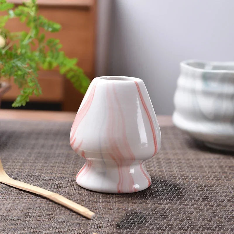 Support À Fouet Matcha Marbré Rose & Blanc