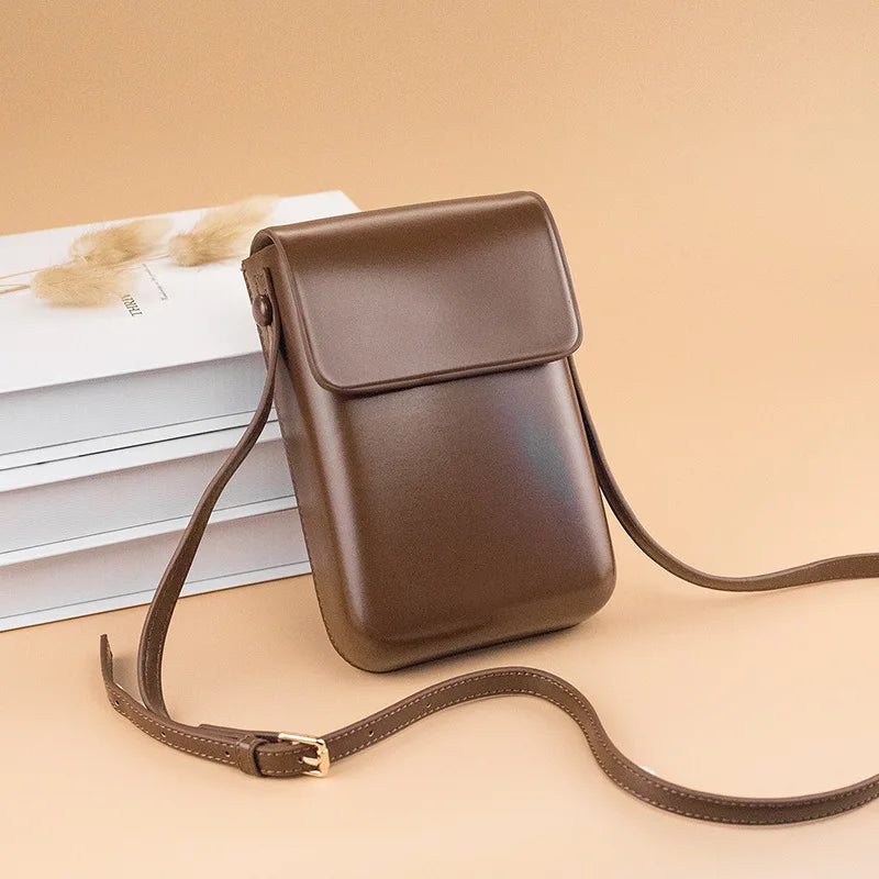 Japanese leather phone shoulder bag