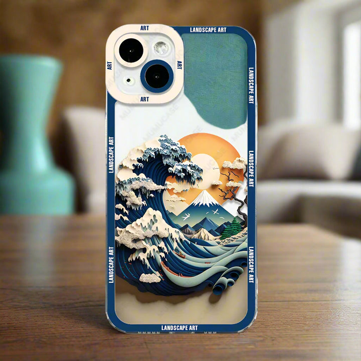Coque de Téléphone Japonaise Souple vague