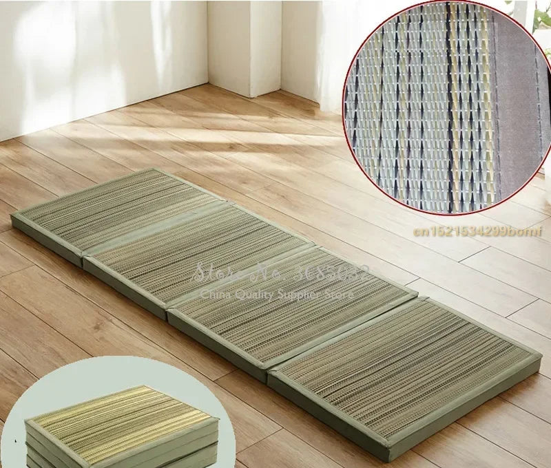 Tatami Japonais de Sol Pliable Vert Café