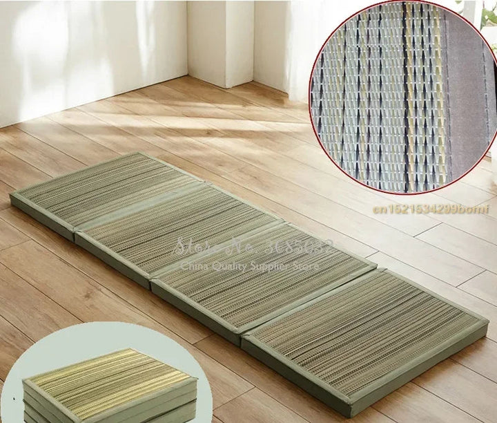 Tatami Japonais de Sol Pliable Vert Café
