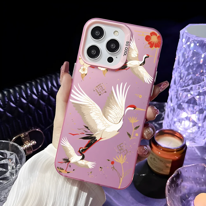 Coque de téléphone japonaise Grues