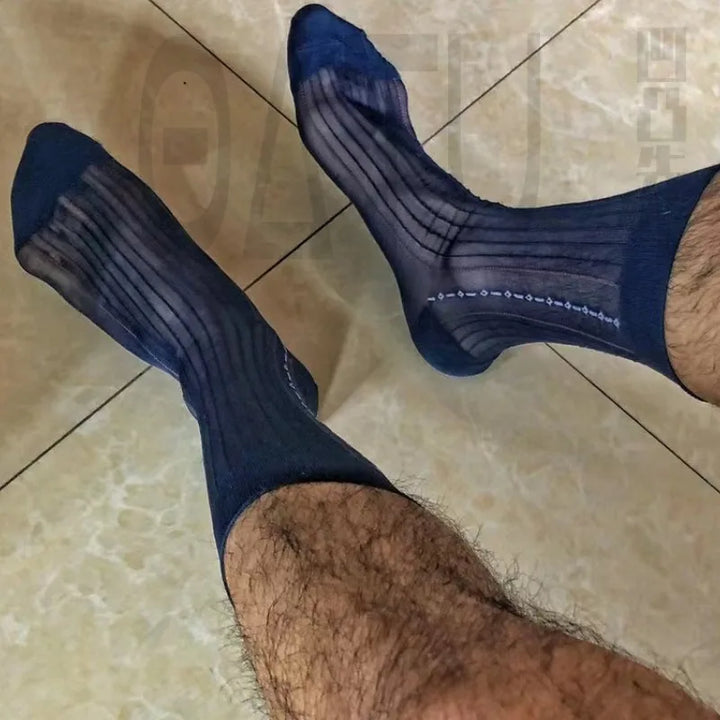 Chaussettes Japonaises Fines Homme Bleu