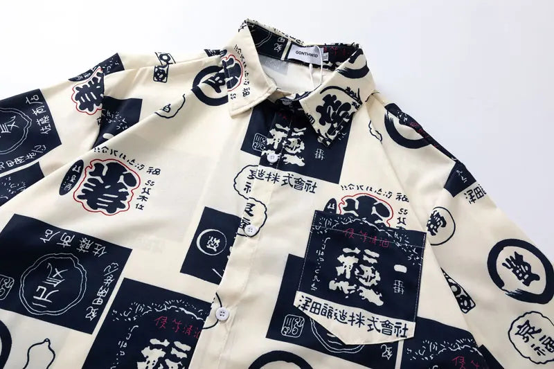 Chemise Japonaise Décontractée Élégantes