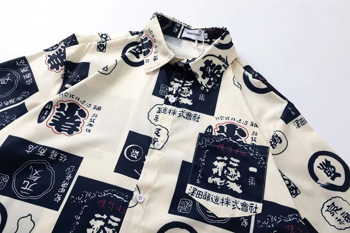 Chemise Japonaise Décontractée Élégantes