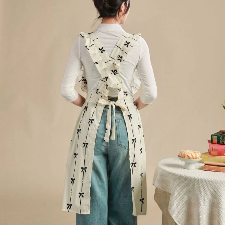 Tablier Japonais Motif Nœud Blanc