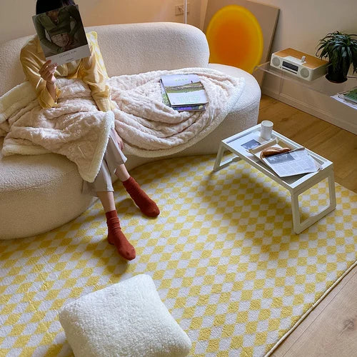 Japanese Checkered Living Room Rug