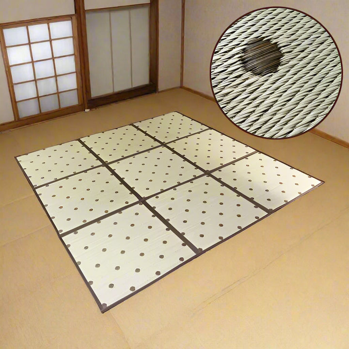 Tapis Japonais Tatami à Pois Chaleureux