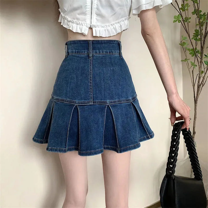 Jupe en jean japonaise écolière