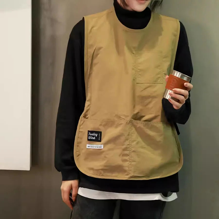 Tablier Japonais Court Imperméable Beige