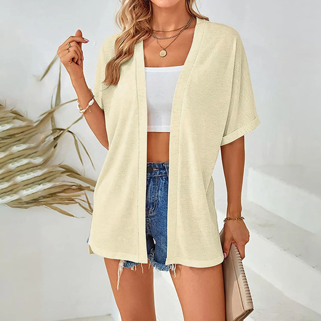 Veste Kimono Femme Fine beige