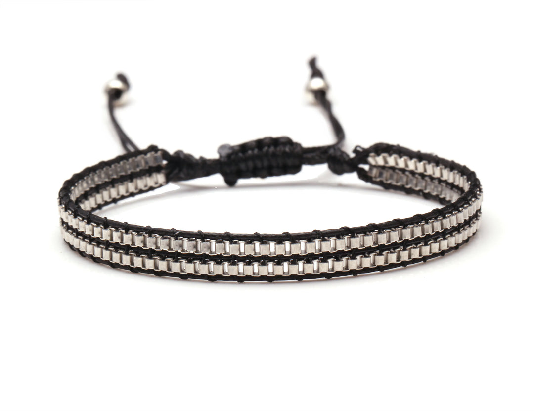 Bracelet Miyuki Tila Verre Tissé Camel