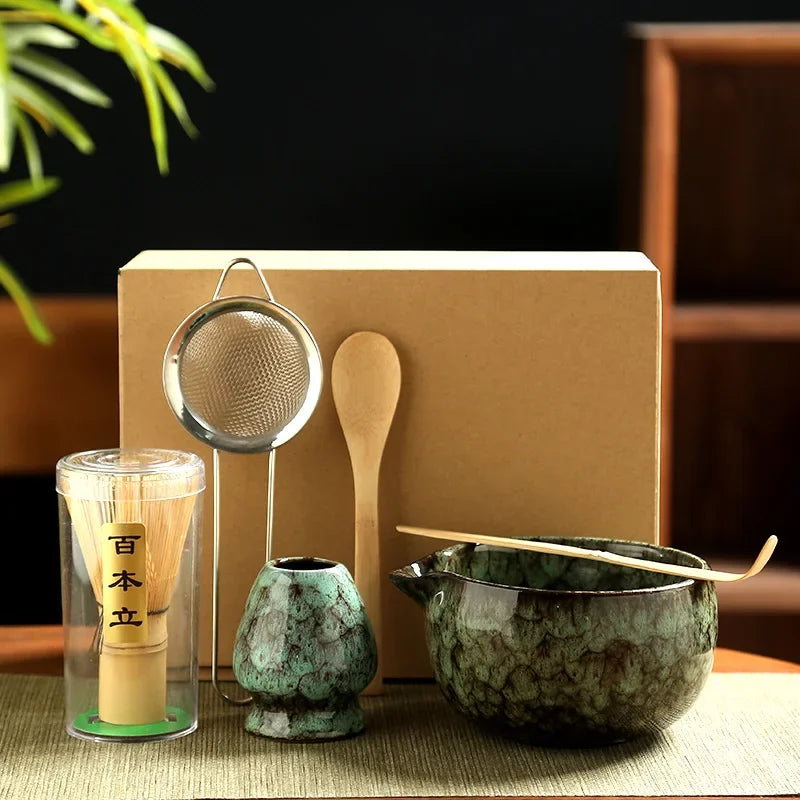 Set Complet Pour Matcha Vert foncé