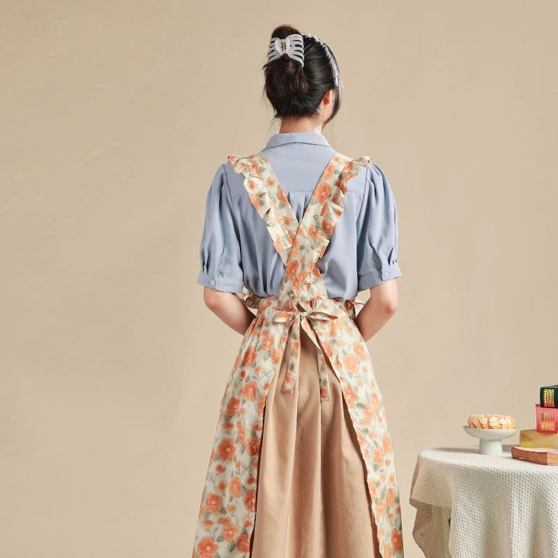 Tablier Japonais Motif Floral Pratique