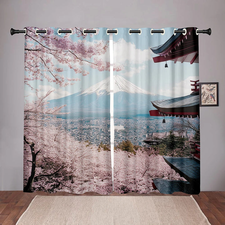 Rideau Japonais Romantique montagne