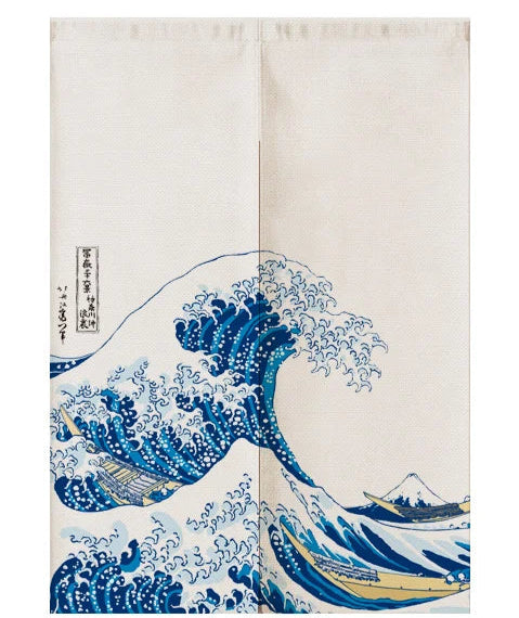 Rideau Japonais Brodé vague