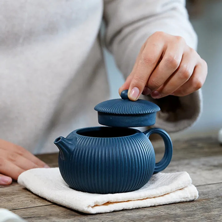 Théière Japonaise à Rayures Pratique