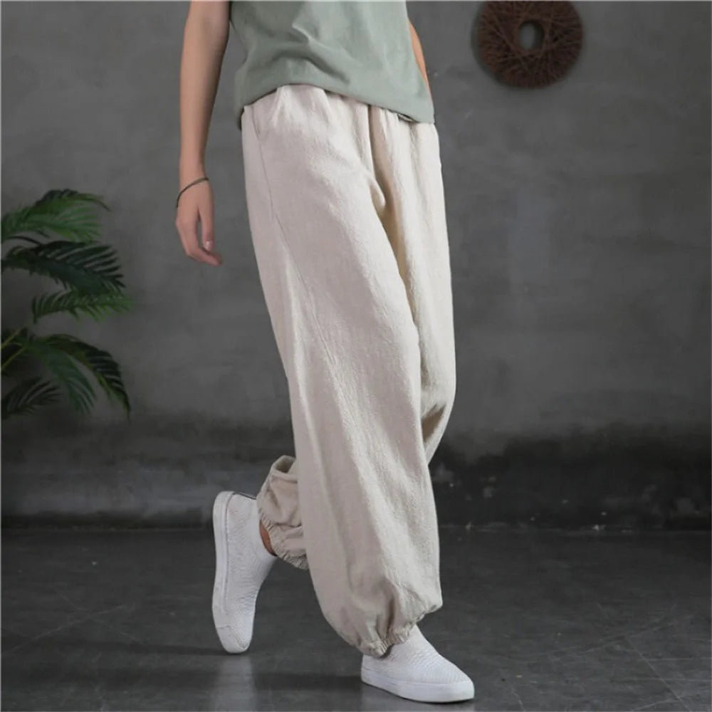 Pantalon Japonais Confortable Beige