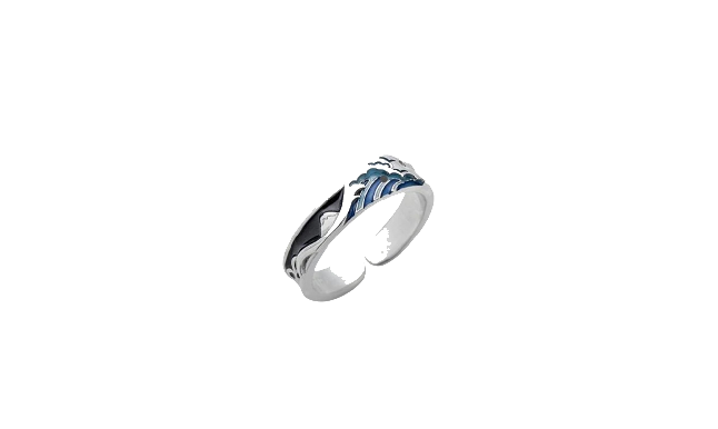 Japanese style couple ring
