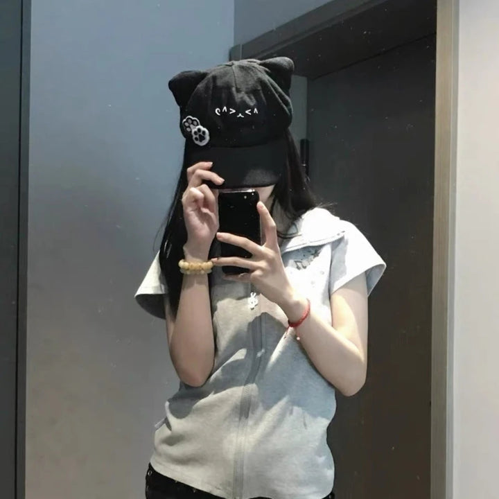 Casquette Japonaise À Oreilles Femme Légère