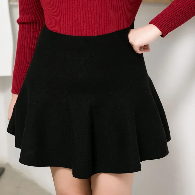 Jupe Japonaise en Tricot Noir