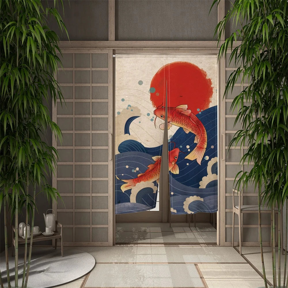 Rideau Japonais Koi soleil