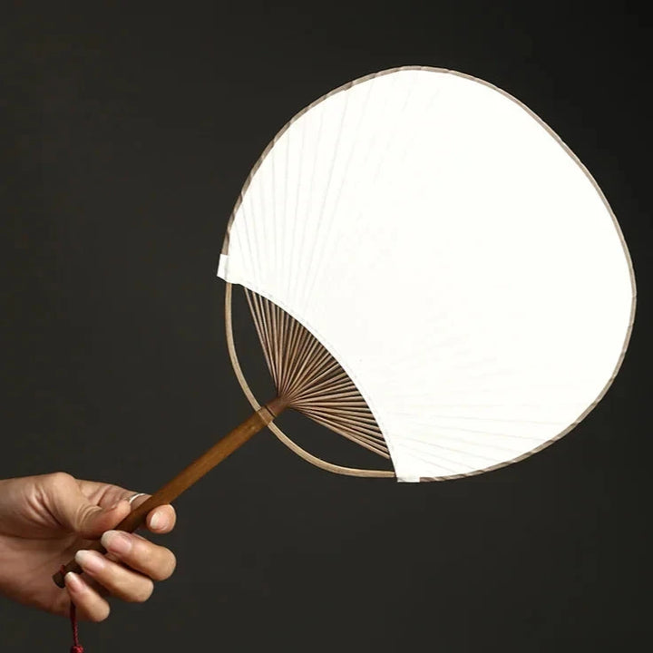 Éventail japonais uchiwa blanc