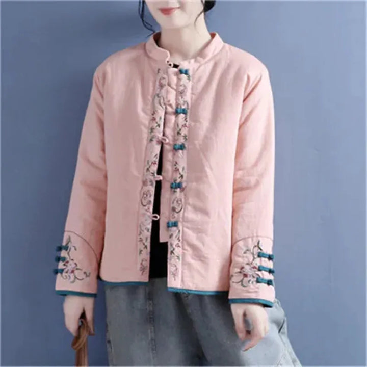 Veste Kimono Femme Automne Hiver Rose
