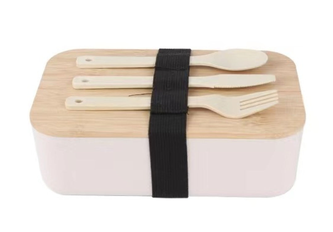 Boite bento bambou beige