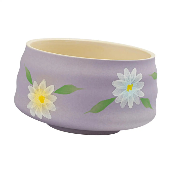 Bol Japonais Artisanal à Fleurs Violet