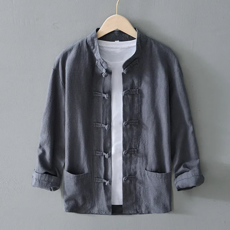 Chemise Japonaise d’Eté Gris