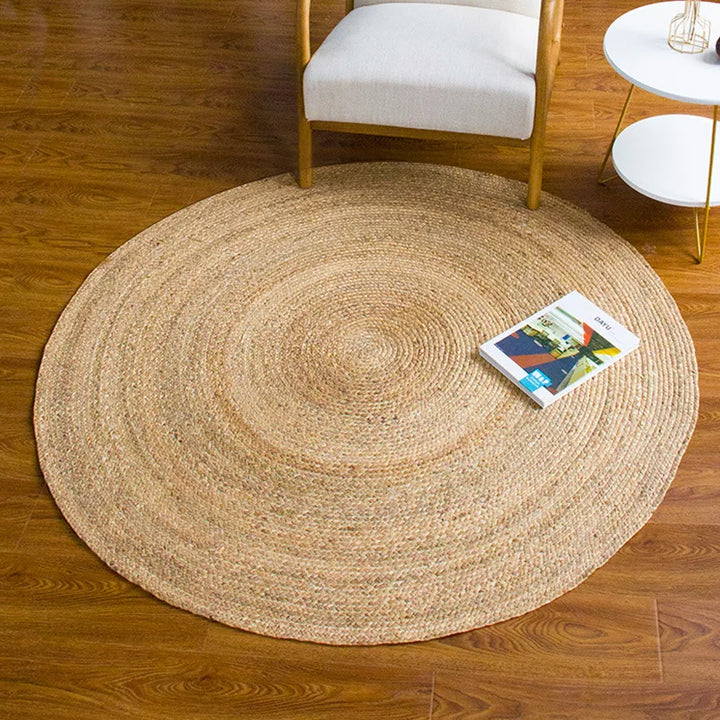 Tapis de salon Japonais rond en jute